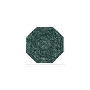 Better Trends - Chenille Tweed & Solid Braid Emerald Green Octagon Rug - 72"